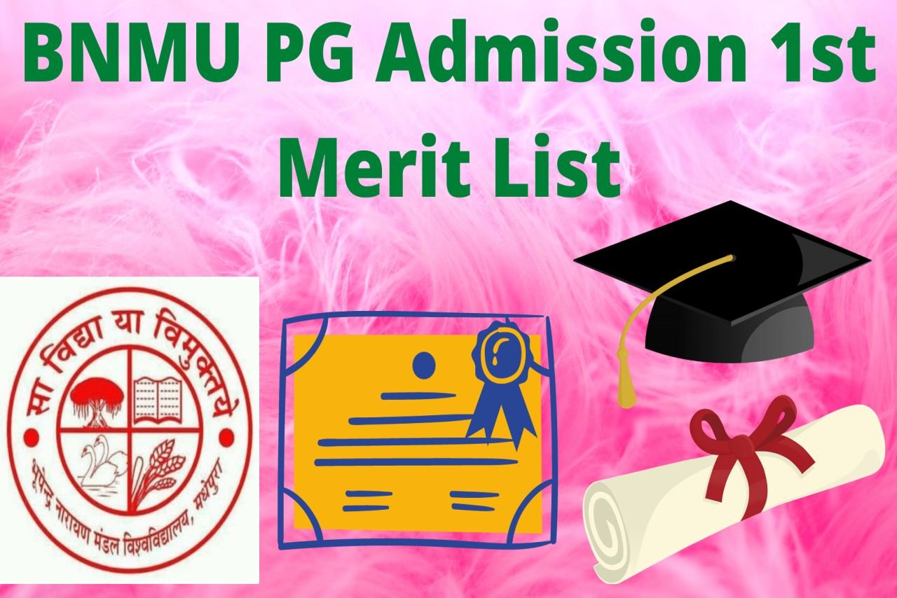 BNMU PG 1st Sem Admission Session 2022 24 1st Merit List
